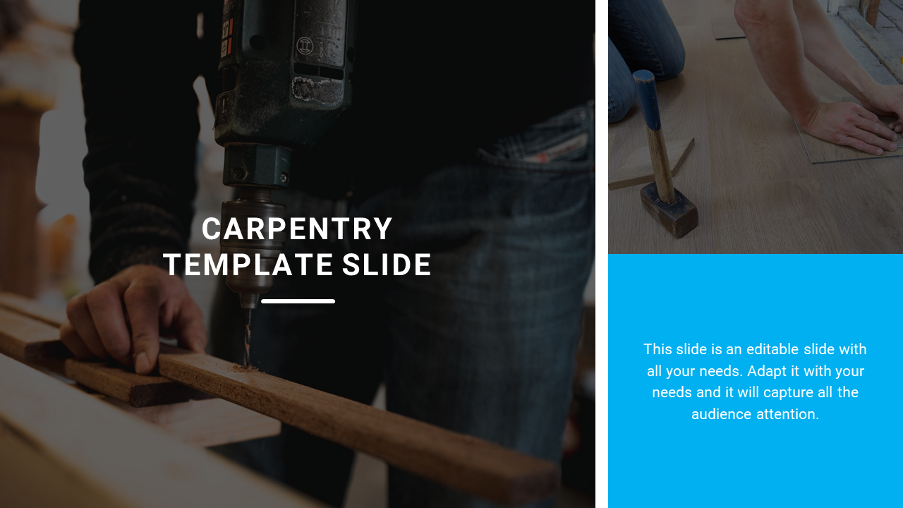 Carpentry template slide